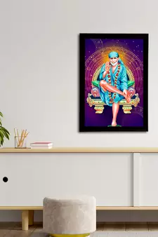 eCraftIndia Sai Baba Satin Matt Texture UV Art Painting