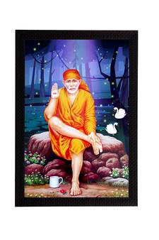 eCraftIndia Sai Baba Satin Matt Texture UV Art Painting