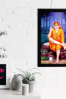 eCraftIndia Sai Baba Satin Matt Texture UV Art Painting