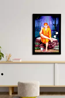 eCraftIndia Sai Baba Satin Matt Texture UV Art Painting