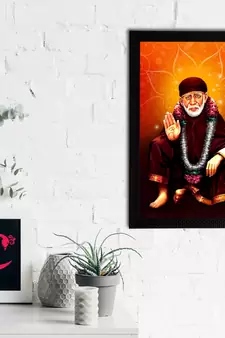 eCraftIndia Sai Baba Satin Matt Texture UV Art Painting