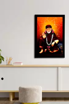eCraftIndia Sai Baba Satin Matt Texture UV Art Painting
