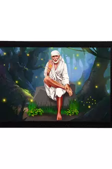 eCraftIndia Sai Baba Satin Matt Texture UV Art Painting