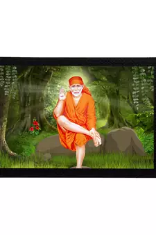 eCraftIndia Sai Baba Satin Matt Texture UV Art Painting