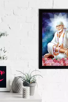 eCraftIndia Sai Baba Satin Matt Texture UV Art Painting