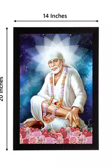 eCraftIndia Sai Baba Satin Matt Texture UV Art Painting