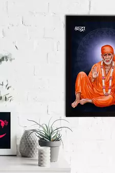 eCraftIndia Sai Baba Satin Matt Texture UV Art Painting