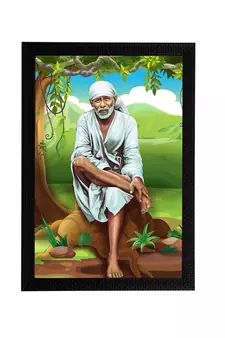 eCraftIndia Sai Baba Satin Matt Texture UV Art Painting