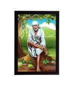 eCraftIndia Sai Baba Satin Matt Texture UV Art Painting