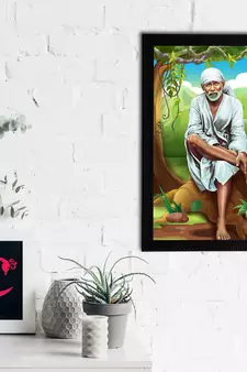 eCraftIndia Sai Baba Satin Matt Texture UV Art Painting