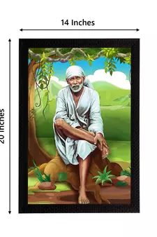 eCraftIndia Sai Baba Satin Matt Texture UV Art Painting