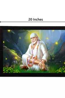 eCraftIndia Sai Baba Satin Matt Texture UV Art Painting