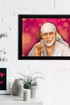 eCraftIndia Sai Baba Satin Matt Texture UV Art Painting