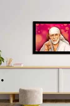 eCraftIndia Sai Baba Satin Matt Texture UV Art Painting