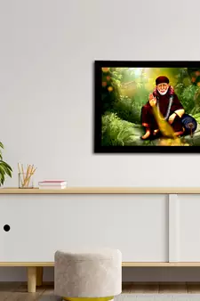 eCraftIndia Sai Baba Satin Matt Texture UV Art Painting