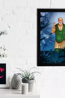 eCraftIndia Sai Baba Satin Matt Texture UV Art Painting