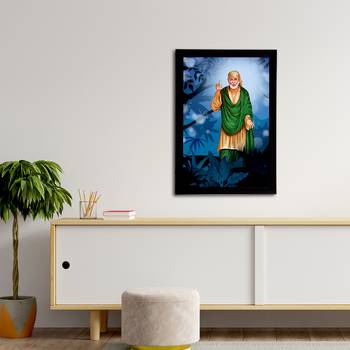 eCraftIndia Sai Baba Satin Matt Texture UV Art Painting 3