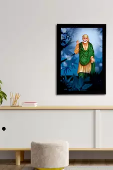 eCraftIndia Sai Baba Satin Matt Texture UV Art Painting