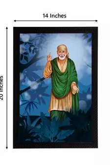 eCraftIndia Sai Baba Satin Matt Texture UV Art Painting