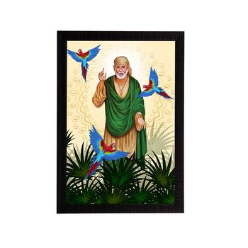 eCraftIndia Sai Baba Satin Matt Texture UV Art Painting 1