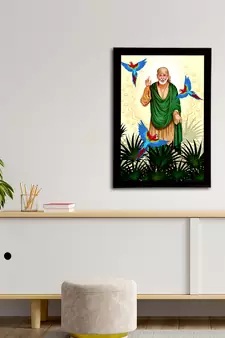 eCraftIndia Sai Baba Satin Matt Texture UV Art Painting