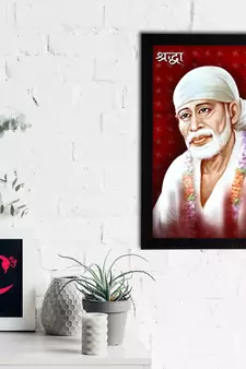 eCraftIndia Sai Baba Satin Matt Texture UV Art Painting