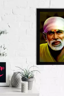 eCraftIndia Sai Baba Satin Matt Texture UV Art Painting
