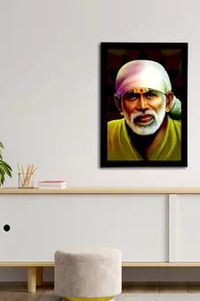 eCraftIndia Sai Baba Satin Matt Texture UV Art Painting