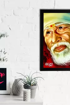 eCraftIndia Sai Baba Satin Matt Texture UV Art Painting