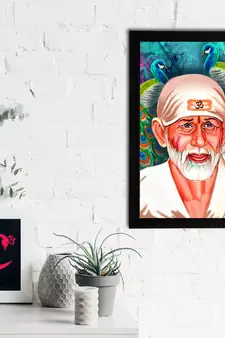 eCraftIndia Sai Baba Satin Matt Texture UV Art Painting