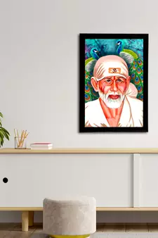 eCraftIndia Sai Baba Satin Matt Texture UV Art Painting