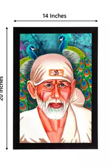 eCraftIndia Sai Baba Satin Matt Texture UV Art Painting