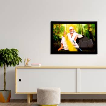 eCraftIndia Sai Baba Satin Matt Texture UV Art Painting 3