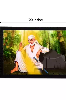 eCraftIndia Sai Baba Satin Matt Texture UV Art Painting