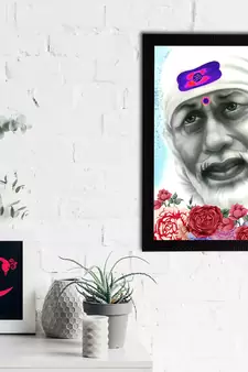eCraftIndia Sai Baba Satin Matt Texture UV Art Painting