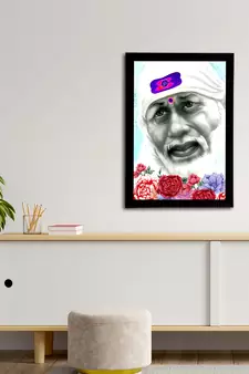 eCraftIndia Sai Baba Satin Matt Texture UV Art Painting