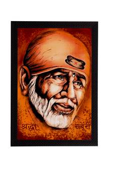 eCraftIndia Sai Baba Satin Matt Texture UV Art Painting