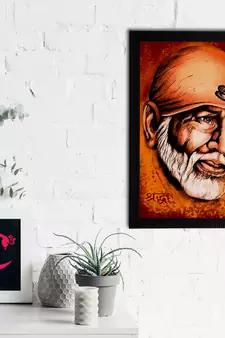 eCraftIndia Sai Baba Satin Matt Texture UV Art Painting