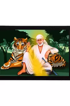 eCraftIndia Sai Baba Satin Matt Texture UV Art Painting