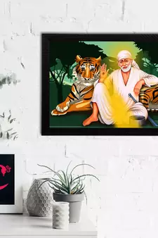eCraftIndia Sai Baba Satin Matt Texture UV Art Painting