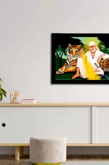 eCraftIndia Sai Baba Satin Matt Texture UV Art Painting