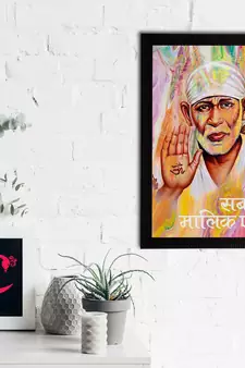 eCraftIndia Sai Baba Satin Matt Texture UV Art Painting