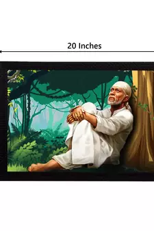 eCraftIndia Sai Baba Satin Matt Texture UV Art Painting