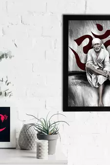 eCraftIndia Sai Baba Satin Matt Texture UV Art Painting