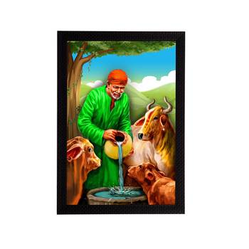 eCraftIndia Sai Baba Satin Matt Texture UV Art Painting 1