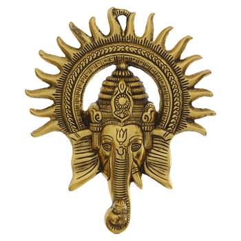 E Craft India Brass Wall Hanging Gold 12 Inch 3