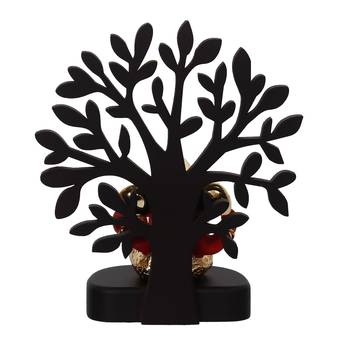 eCraftIndia Gold Plated Red Dhoti Ganesha Decorative Showpiece with Wooden Tree for Home/Temple/Office/Car Dashboard 6