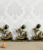eCraftIndia Set of 3 Tribal Man Playing Different Musical Instruments Decorative Showpiece