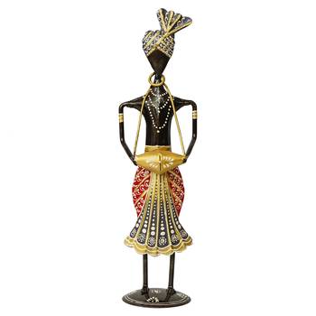 eCraftIndia Tribal Man Playing Musical Instrument Banjo Decorative Showpiece 3