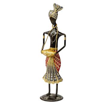 eCraftIndia Tribal Man Playing Musical Instrument Banjo Decorative Showpiece 5